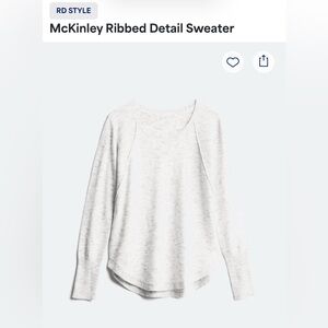 RD Style McKinley ribbed detail sweater, size M.